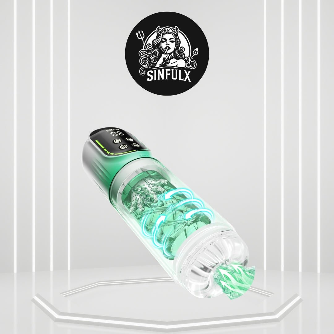Masturbateur Masculin 4-en-1 AeroGlide avec Pompe, Vibration et Poussée