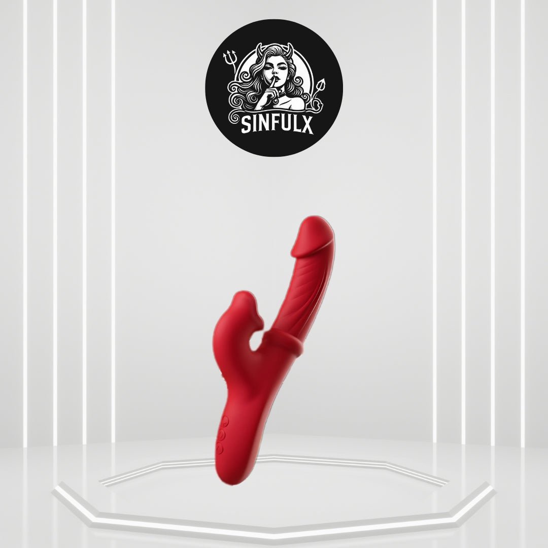 Vibrador dildo de empuje EclipsePulse con estimulador de clítoris