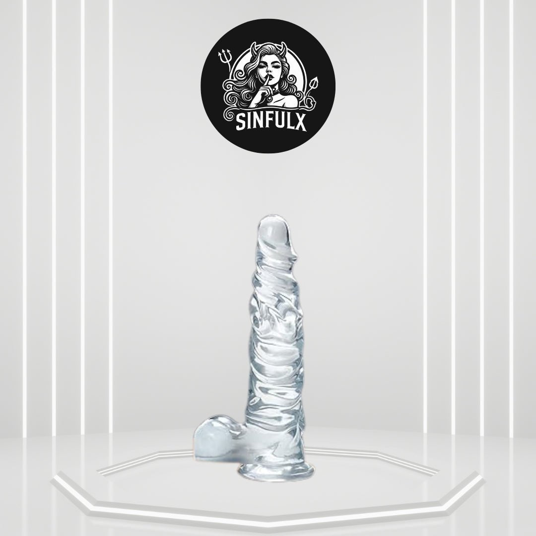 Dildo avanzado transparente MoonRipple de 29,97 cm