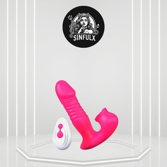 TenderPulse Rose Sucking Thrusting Dildo Vibrator