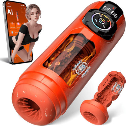 Masturbador masculino ThermaFlux Heating AI con control por aplicación 5 en 1