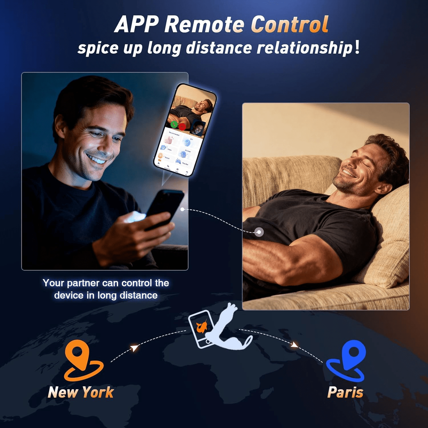 Control por aplicación del masajeador de próstata AxionCore AI en forma de plug anal