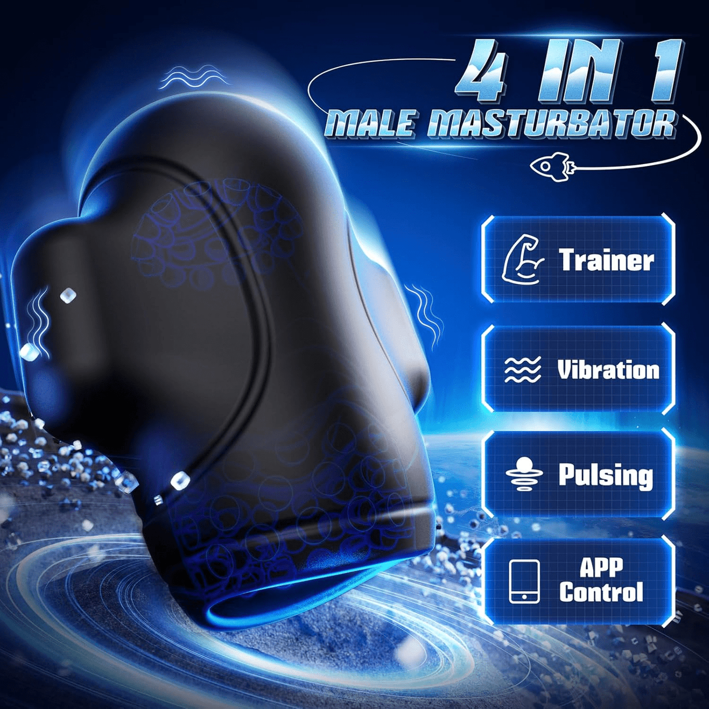 Virexion 3 Motor AI Male Masturbator 10 Vibration Modes