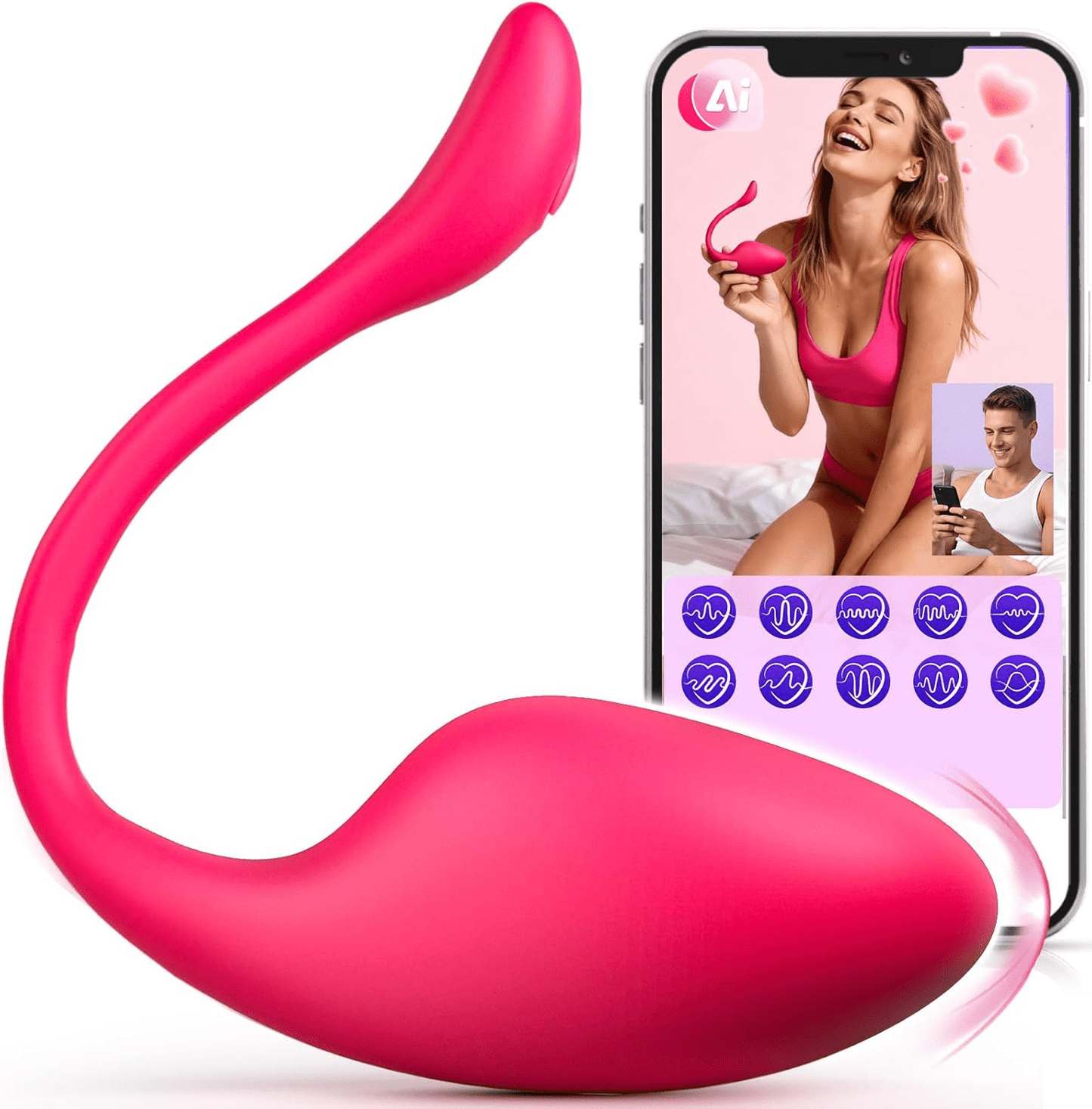 SwaniX AI Vibrador Corporal con 9 Modos y Control por Aplicación