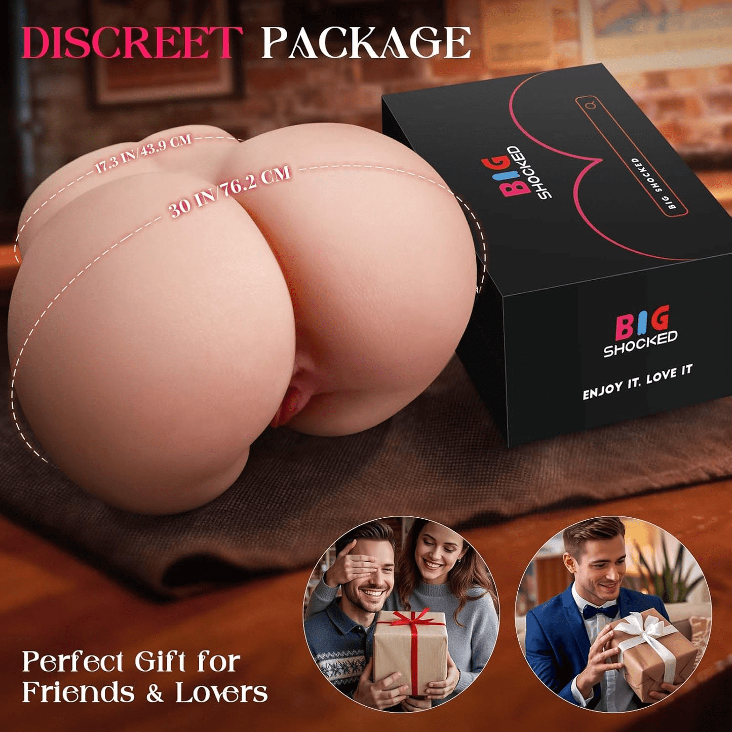 Muñeca sexual TitanCurve AI 8,16 kg con succionador y vibrador con aplicación