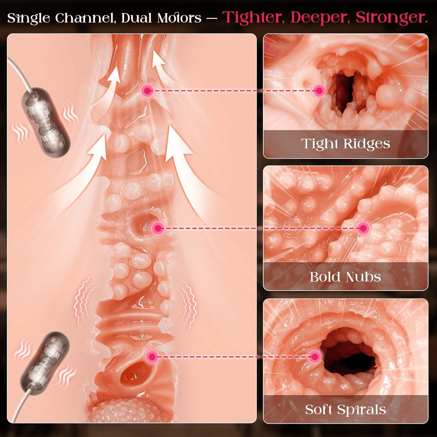 Muñeca sexual TitanCurve AI 8,16 kg con succionador y vibrador con aplicación