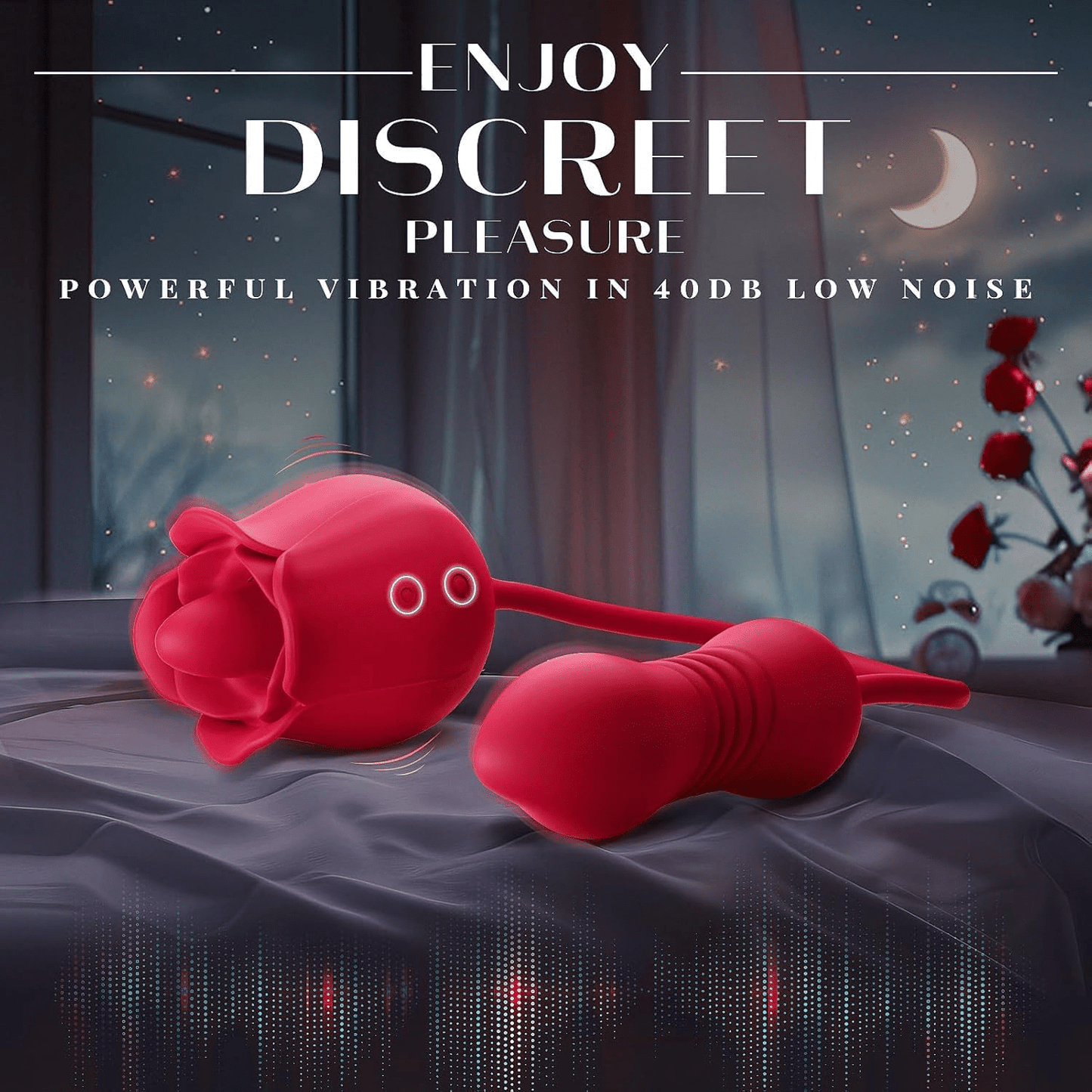 RoselleX AI Rose Vibrador de Impulso 9 Lamidas 9 Impulsos