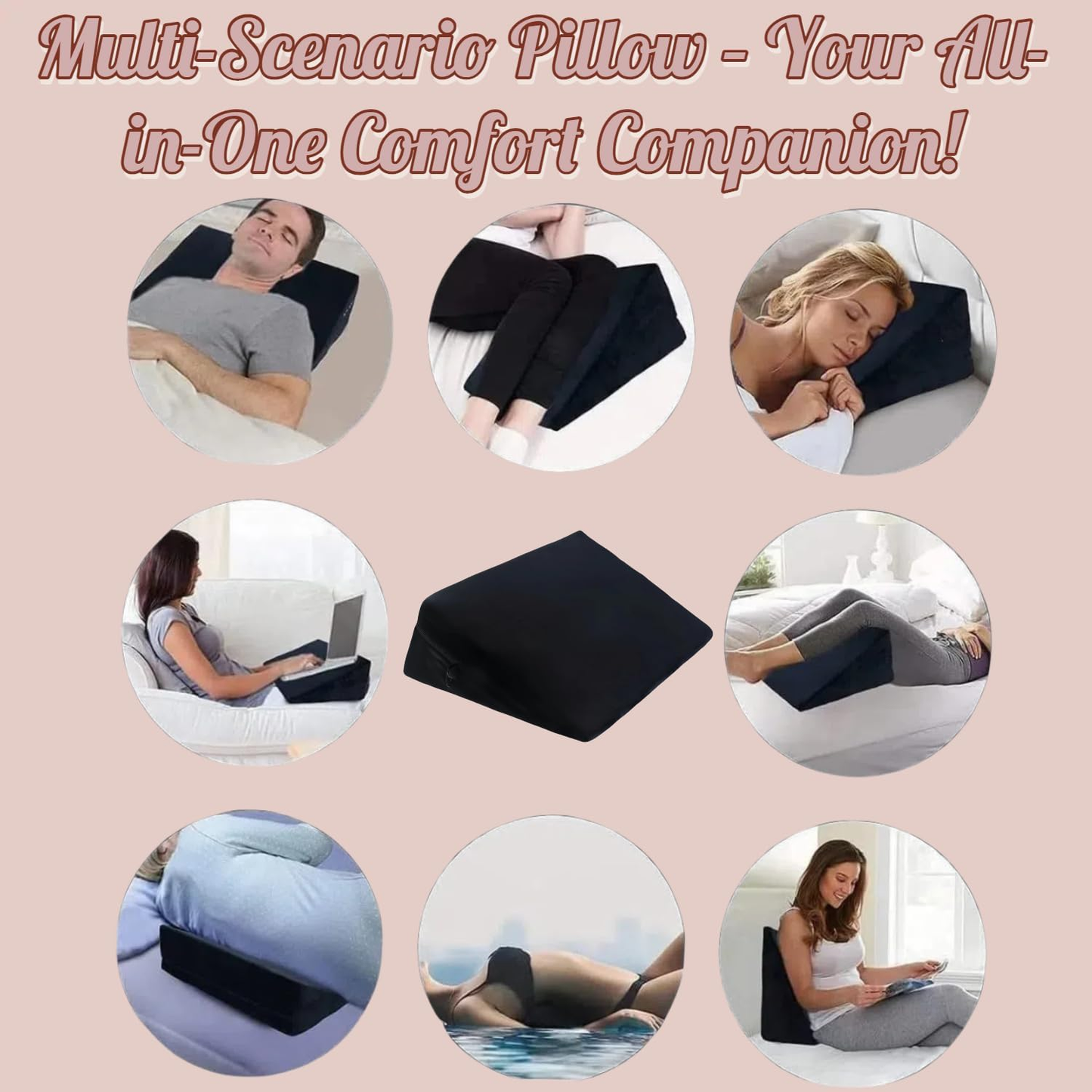 Almohada de espuma de posicionamiento VelvaBond con soporte para las manos
