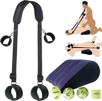 WedgeLock Inflatable Wedge Pillow with Cuffs Set