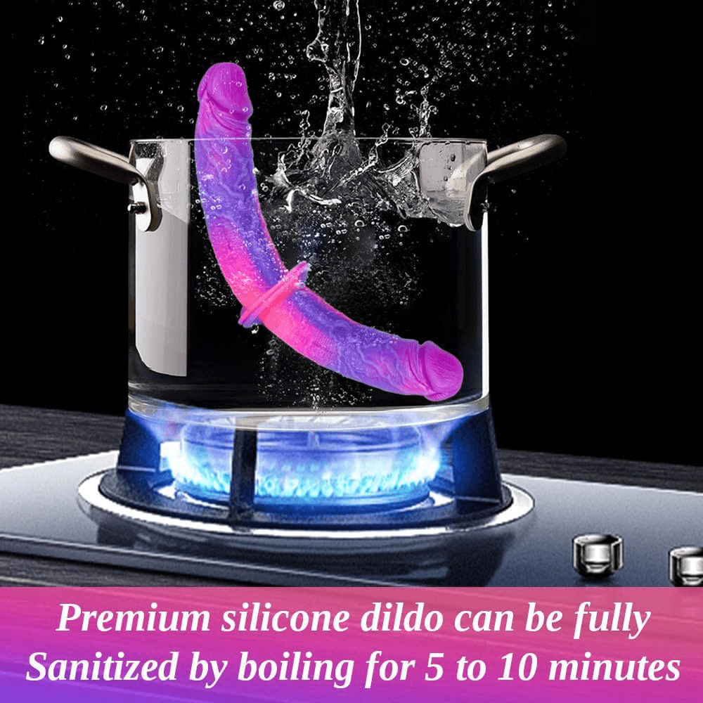 TwinPop Dildo de doble extremo de 14" con ventosa de silicona