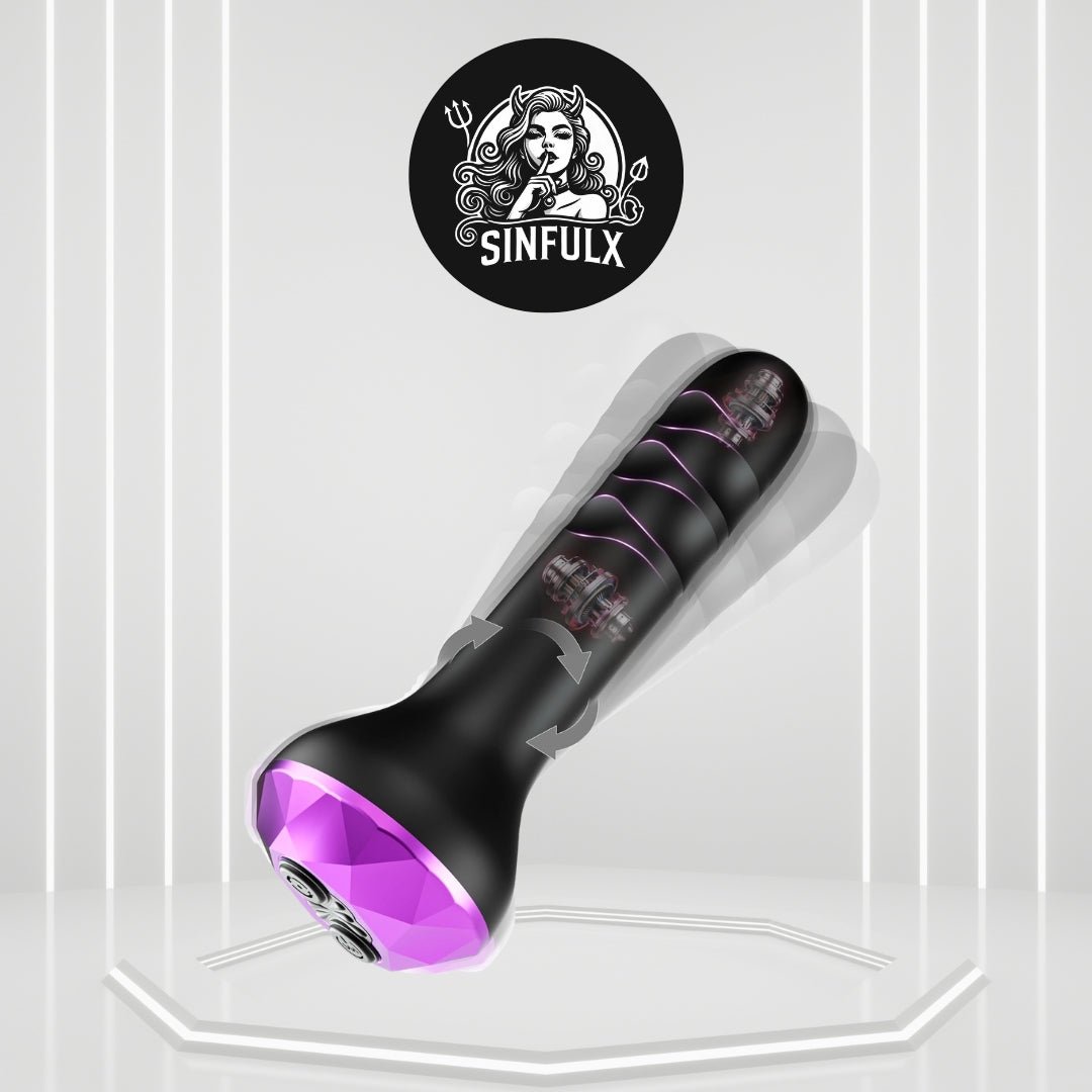 Masajeador de próstata vibratorio giratorio DualSpin