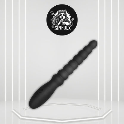 VelvetPulse Rechargeable Vibrating Anal Beads Wand Plug