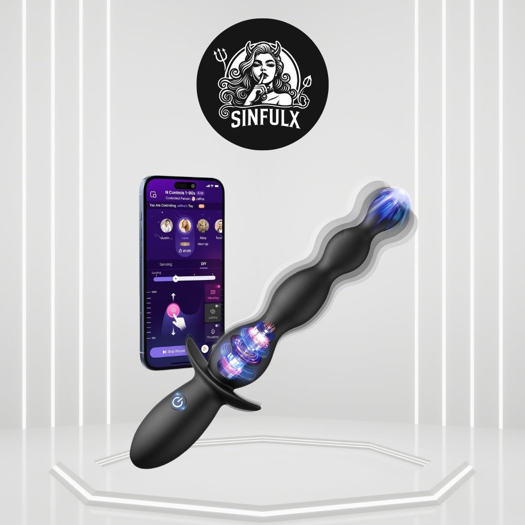 Vibrador prostático CoreWave de cuentas anales controlado por aplicación