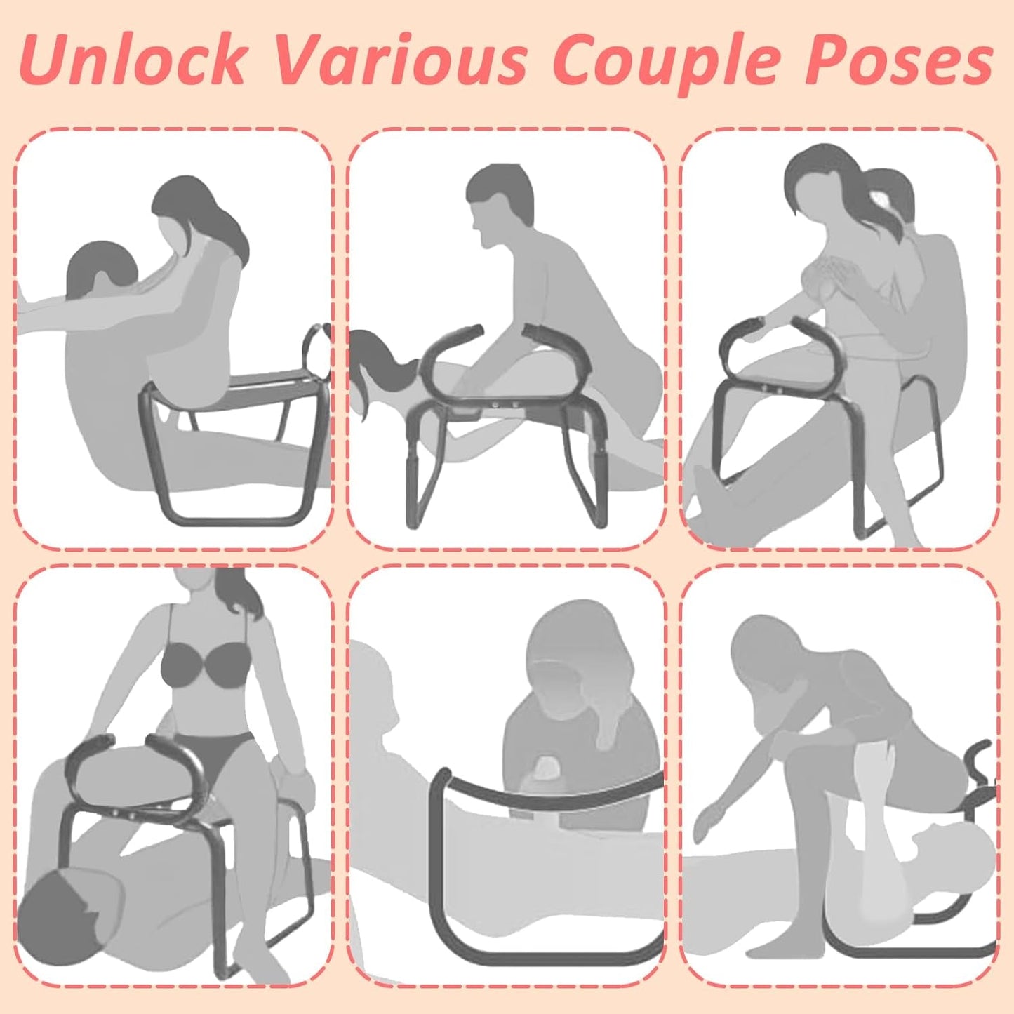 RhythmCore Adjustable Sex Chair with Handrail