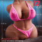 Torso de muñeca sexual CurveMuse marrón con masturbador 3 en 1