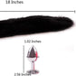 Tapón anal de acero ObsidianTail Black Fox Tail 18"