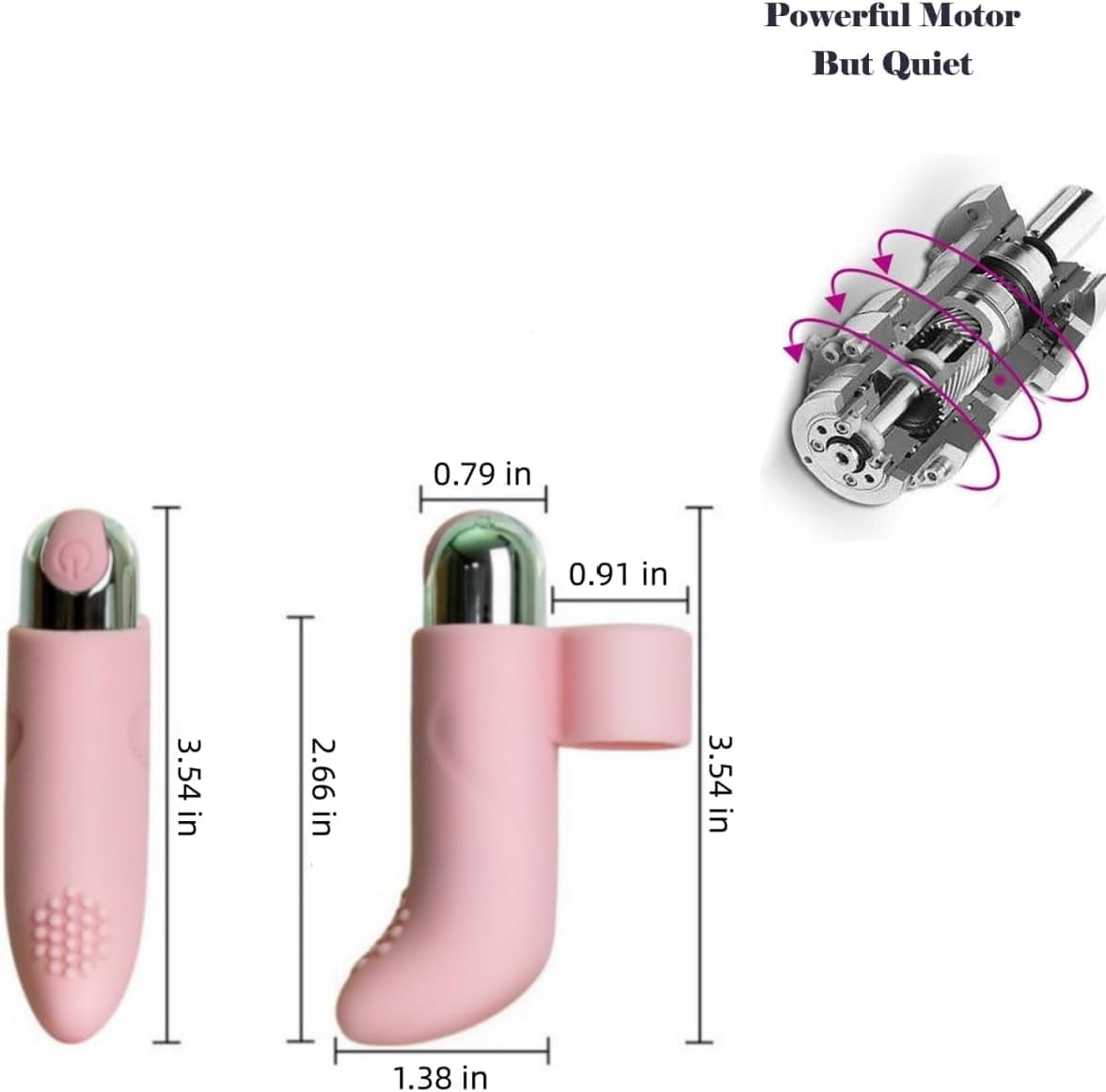 Vibrador de dedo HydraPulse 10 modos, resistente al agua IPX7, USB