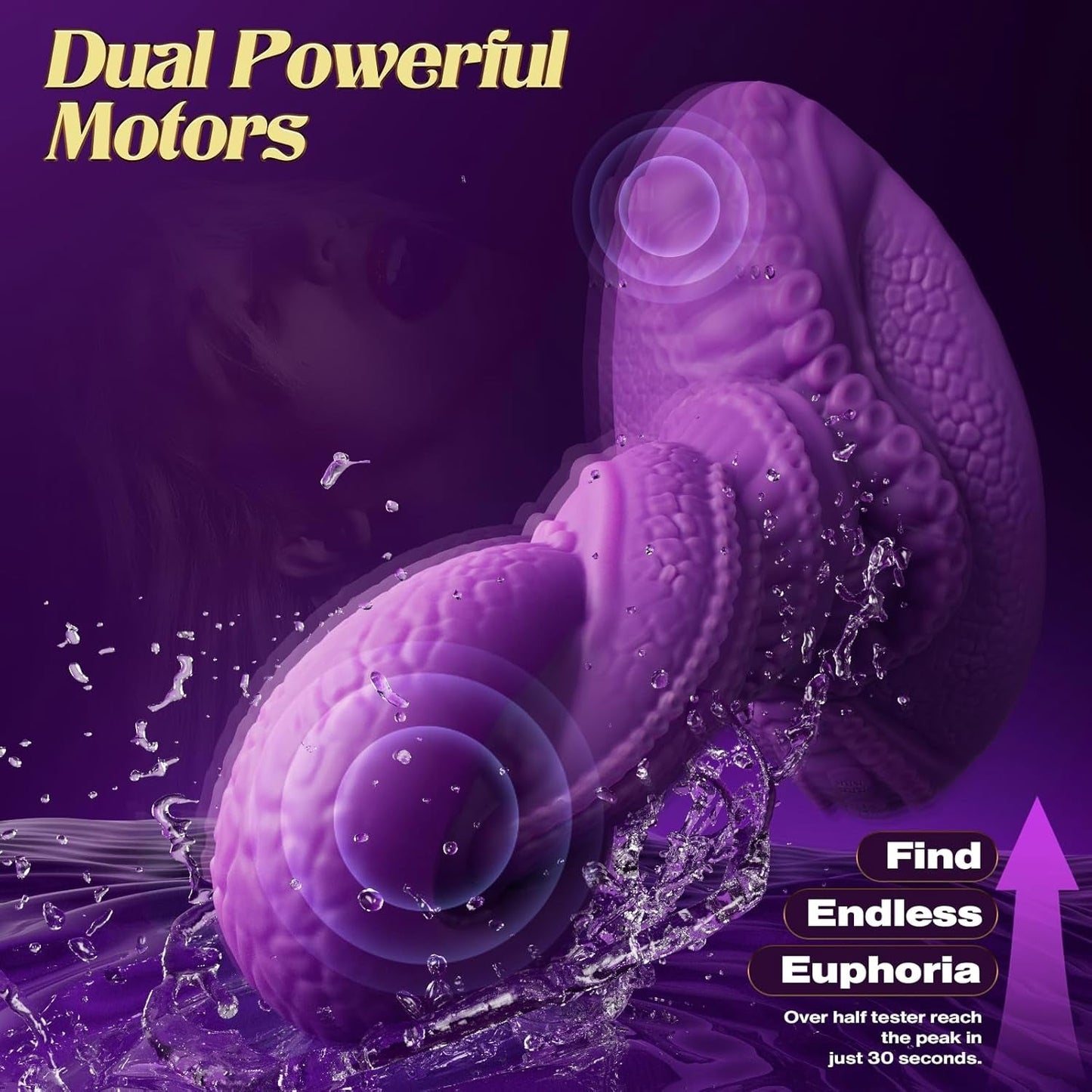 TentaclePulse Dildo de tentáculo para montar con vibración y control remoto 9x9