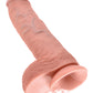 King Cock 10" verge avec testicules - couleur chair
