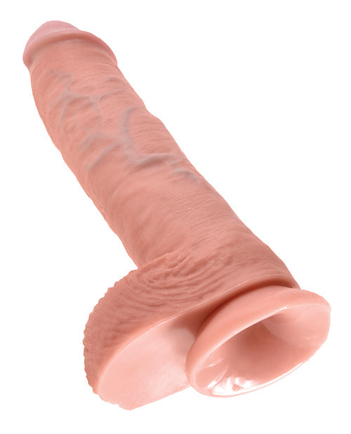 King Cock 10" verge avec testicules - couleur chair