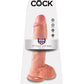King Cock 10" verge avec testicules - couleur chair