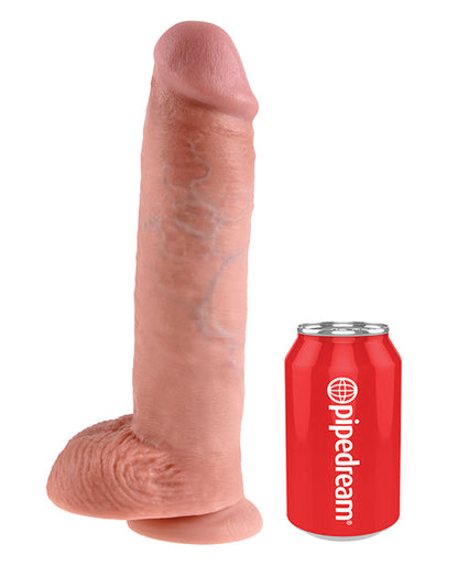 King Cock 11" Cock avec testicules - Couleur chair