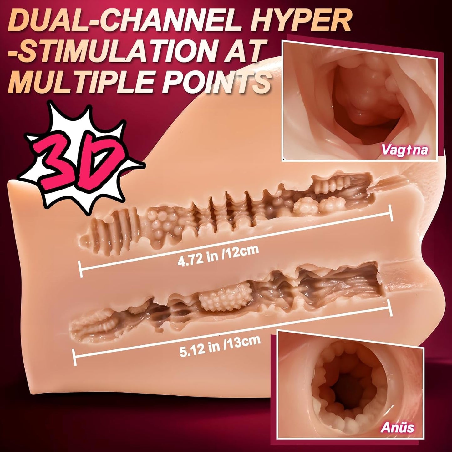 Muñeca sexual VelvetCore Pocket Pussy de doble canal 5.9 lb sensación real
