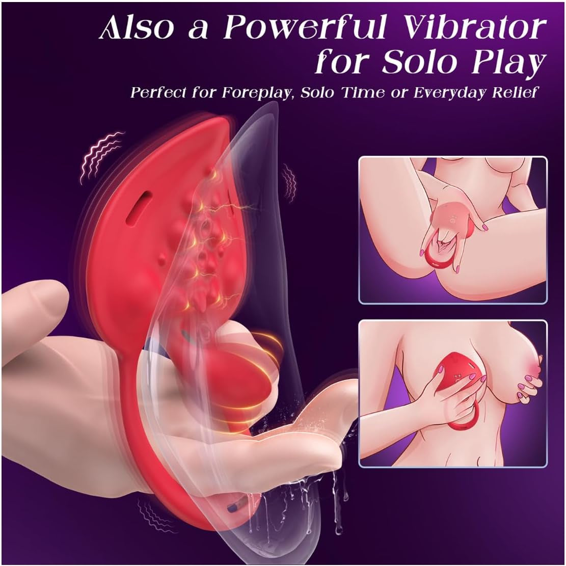 Anillo para pene PulseCoreXI, estimulador de clítoris, control remoto, 9 modos, juego
