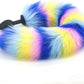 CandyFox Black Silicone Fox Tail Plug Colorful 15.7"