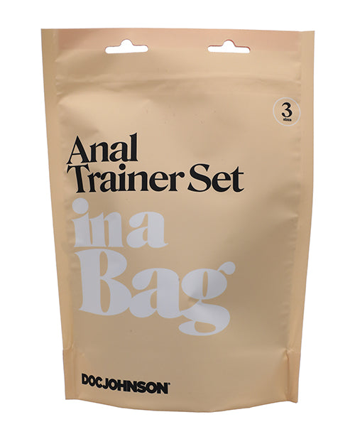 Juego de entrenamiento de plug anal de silicona Doc Johnson en una bolsa
