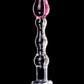 Icicles No. 12 Rose Tip Glass Massager Clear