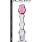 Icicles No. 12 Rose Tip Glass Massager Clear