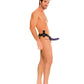 Fetish Fantasy for Him or Her Vibrating Hollow Strap-On Purple