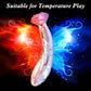 RoseGlass Dildo de cristal de 7.2" con arcoíris, tapón anal para punto G