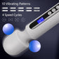 SteelAura Vibrador de Varita de 12" con Pantalla LCD, 10 Modos, Resistente al Agua