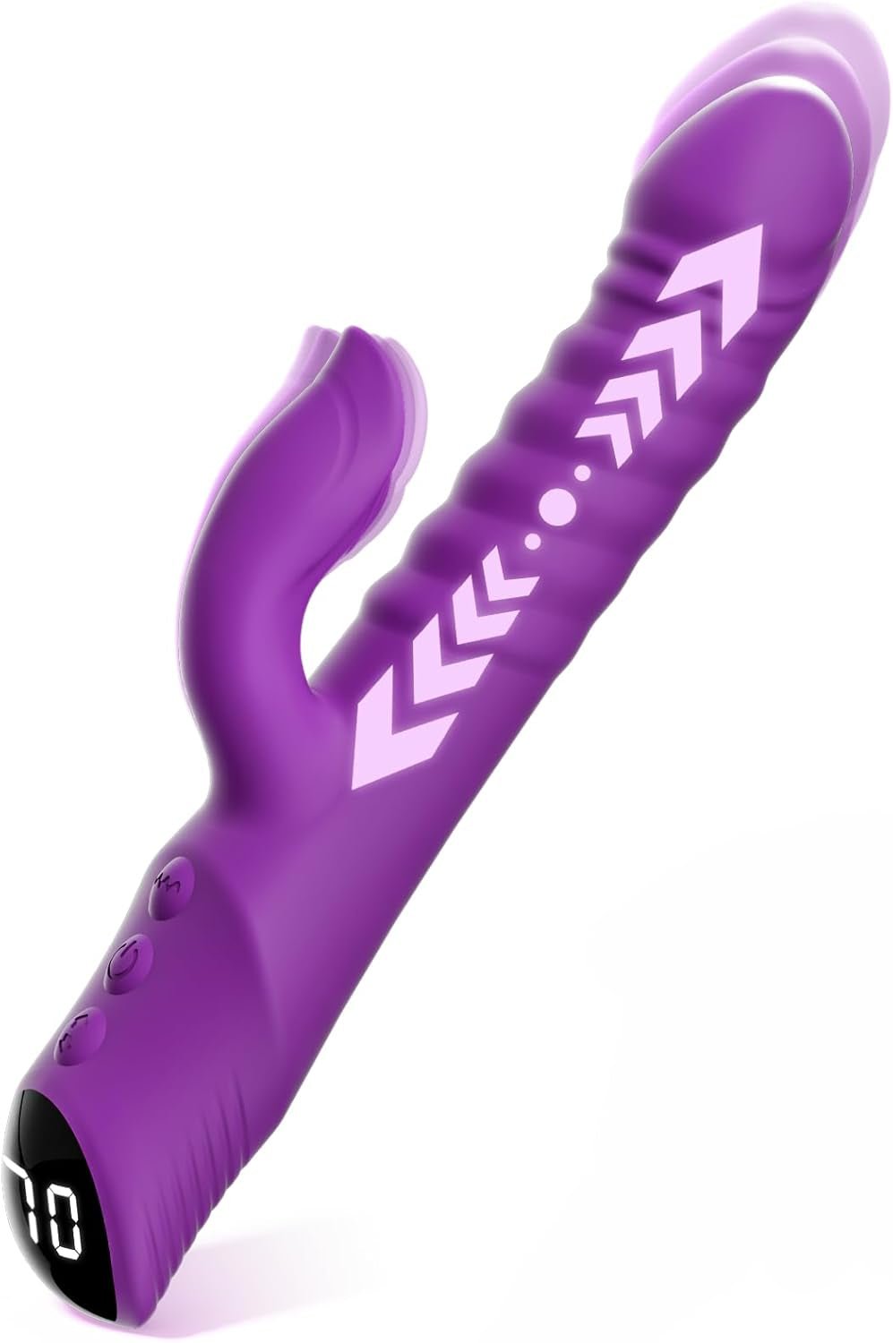 Vibrador de conejo VantaFlex con empuje, 7 modos, Tipo-C, resistente al agua