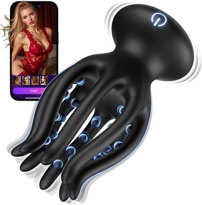 Vibrador de entrenamiento de pene OctoGripX con tentáculos, 10 modos, envoltura 360