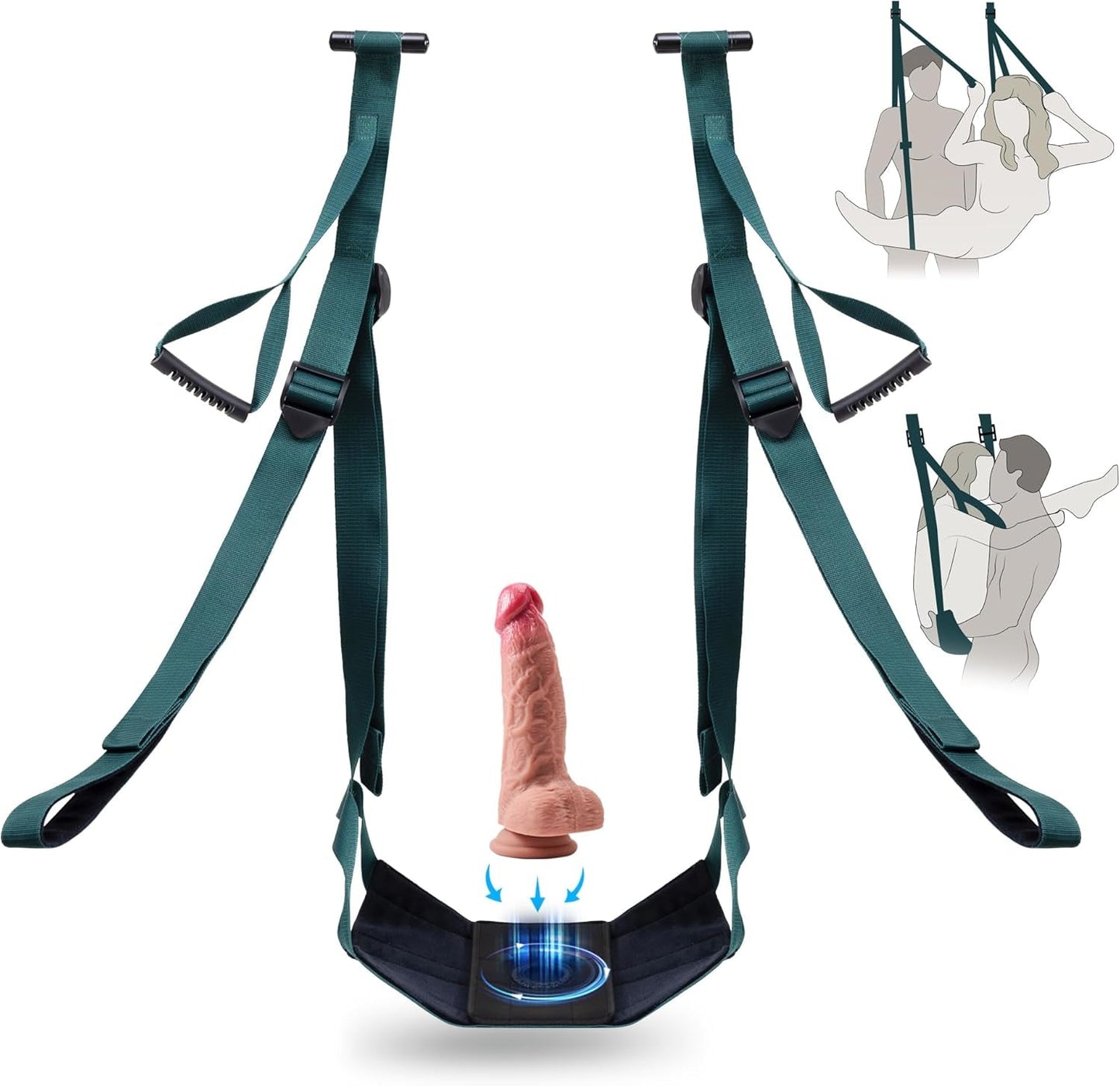 DuoLuxe Premium Door Sex Swing with Dildo & Seat