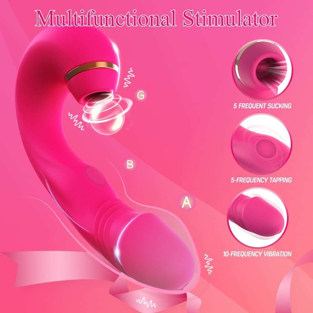 VerdeSuction L-Shaped Suction Vibrator 10 Modes Tapping Waterproof