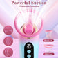 Vibrador de clítoris LumiVanta AI Rose Wand con pantalla LCD y aplicación, impermeable