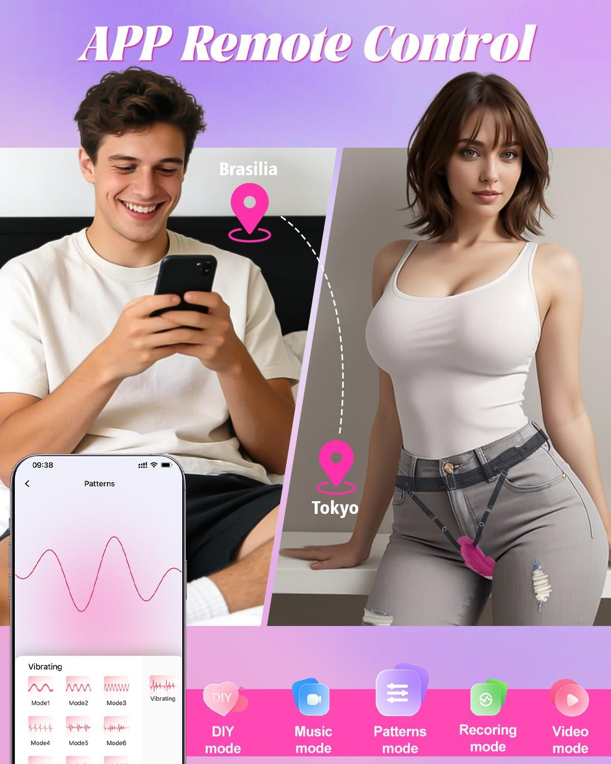VelvetSync App/Remote Strap-On Panty Vibrator