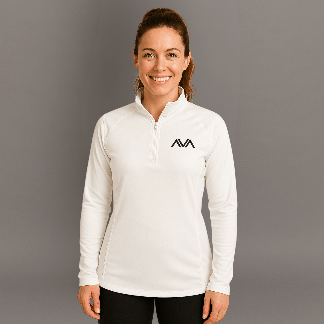 Chaqueta deportiva de un cuarto de cremallera AE para mujer