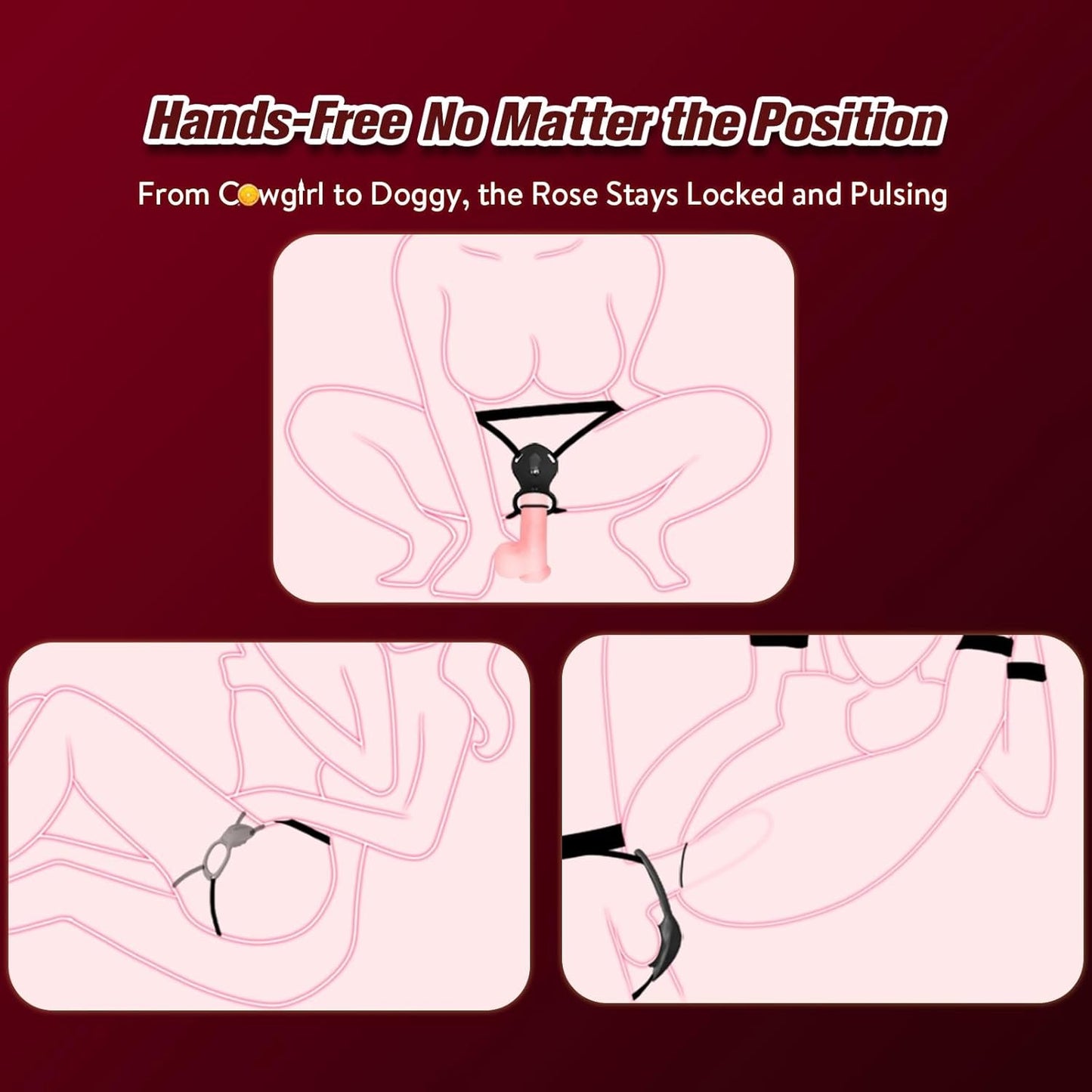 SilentBloom Wearable Clit Vibrator App Remote Quiet Waterproof