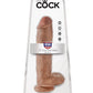 King Cock 11" Pene con testículos - Bronceado