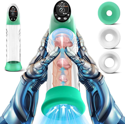 AquaFlux Penis Pump 9 Suction 4 Pressure LCD