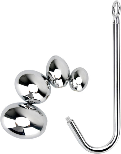 SteelHook Stainless Steel Anal Hook Set with 4 Balls