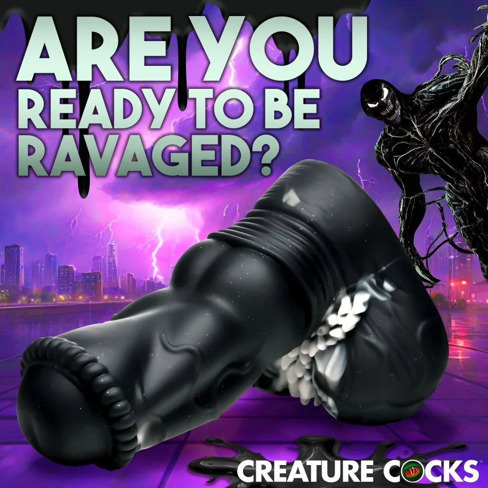 Dildo de silicona de veneno de Creature Cocks - Negro