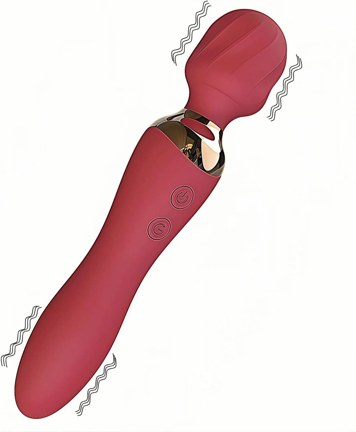 VortexDuo Vibrador varita 2 en 1 doble motor 12 velocidades resistente al agua