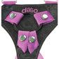 Arnés de tirantes con dildo Diloo de 7" - Rosa