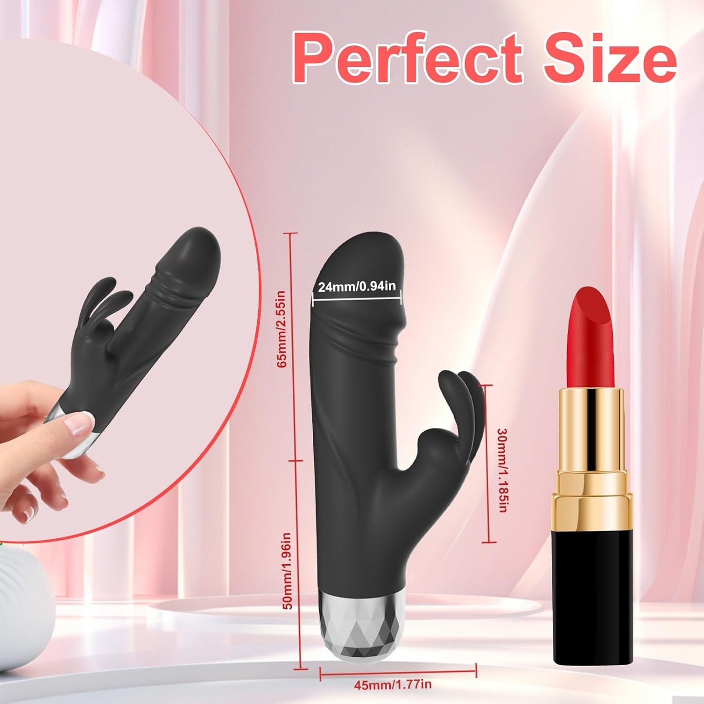 MicroPulse Mini Vibreur Balle Lapin 10 Modes Étanche